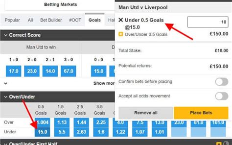 under 0.5 goals meaning betway